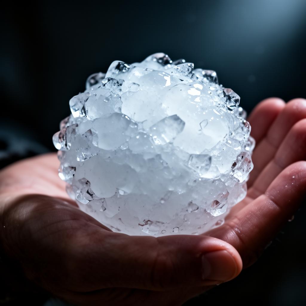 3.2 inch hailstone — average DFW hail diameter